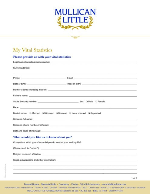 Vital Statistics